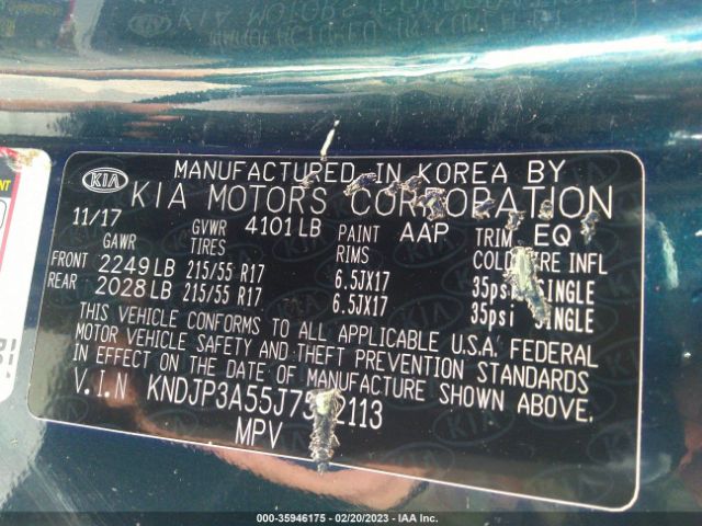 KNDJP3A55J7592113 KIA SOUL +