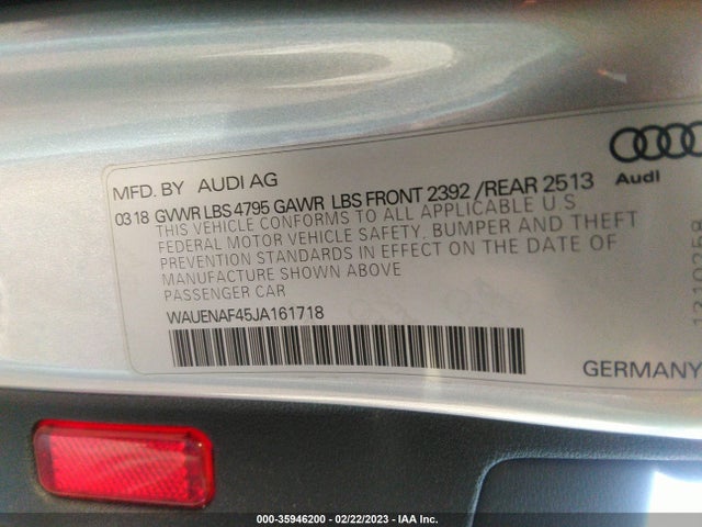 WAUENAF45JA161718 Audi A4 Premium Plus