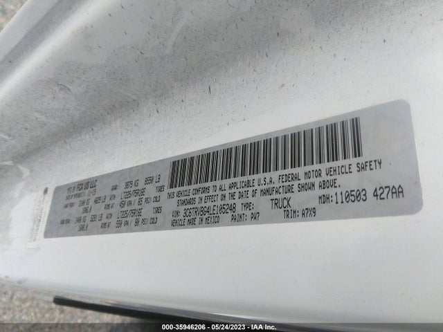 RAM Promaster Cargo Van 2020 3C6TRVBG4LE105248 Image 10