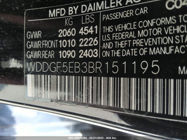 2011 MERCEDES-BENZ C-CLASS C 300 VIN: WDDGF5EB3BR151195