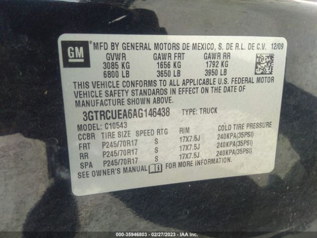 3GTRCUEA6AG146438 GMC Sierra 1500 Sl