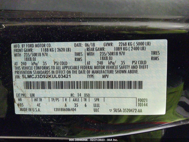 Lincoln Mkc Reserve 2019 5LMCJ3D92KUL03421 Image 10