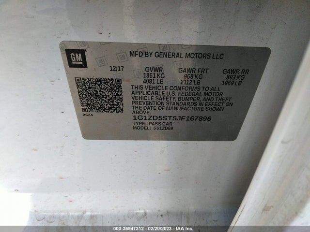 Chevrolet MALIBU LT 2018 1G1ZD5ST5JF167896 Image 9