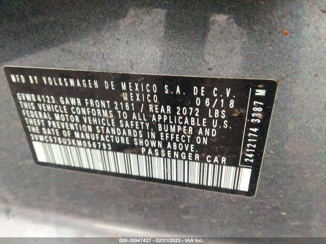 3VWC57BU3KM056793 Volkswagen Jetta