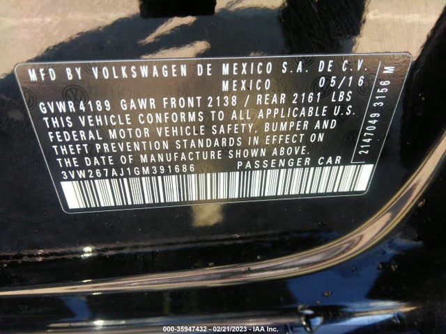 3VW267AJ1GM391686 Volkswagen Jetta