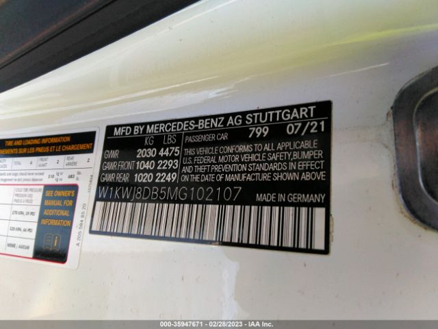 W1KWJ8DB5MG102107 Mercedes-Benz C-class C 300