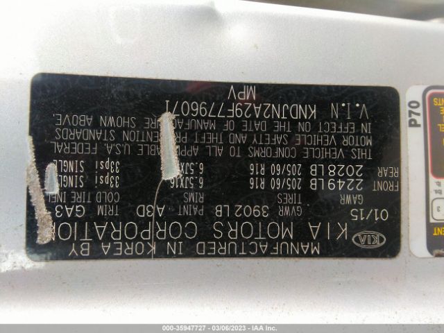 KNDJN2A29F7796071 KIA Soul Base