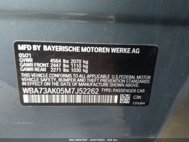WBA73AK05M7J52262 BMW 2 Series 228i Xdrive