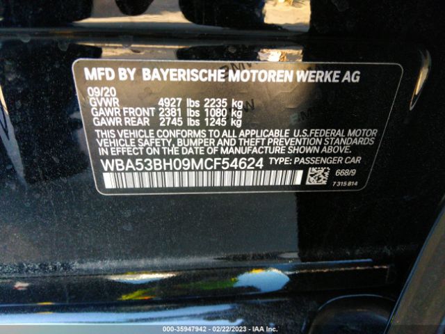 WBA53BH09MCF54624 BMW 5 Series 530i