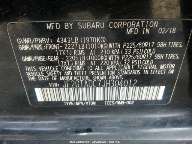 JF2GTADC7JH304012 Subaru Crosstrek Premium