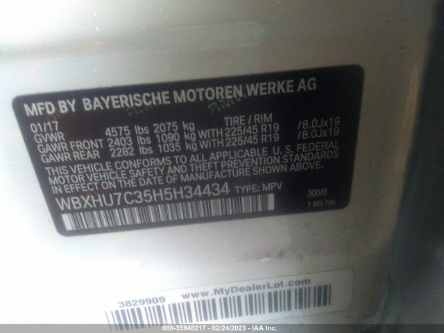BMW X1 Sdrive28i 2017 WBXHU7C35H5H34434 Image 10