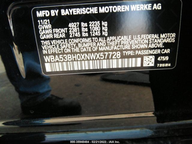 WBA53BH0XNWX57728 BMW 5 Series 530i