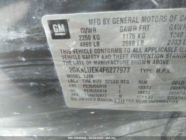 2GKALUEK4F6277977 GMC Terrain Denali