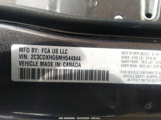 2C3CDXHG6MH544844 Dodge CHARGER GT