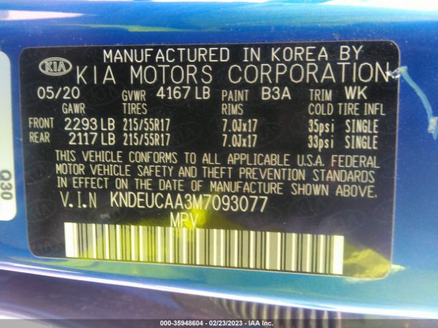KNDEUCAA3M7093077 KIA SELTOS S