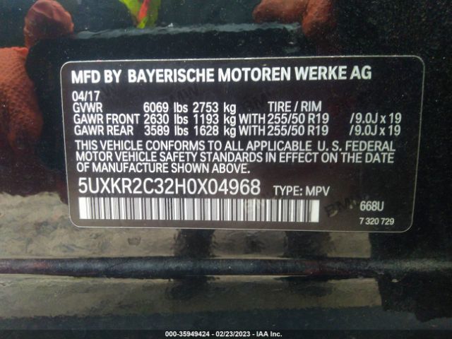 5UXKR2C32H0X04968 BMW X5 Sdrive35i