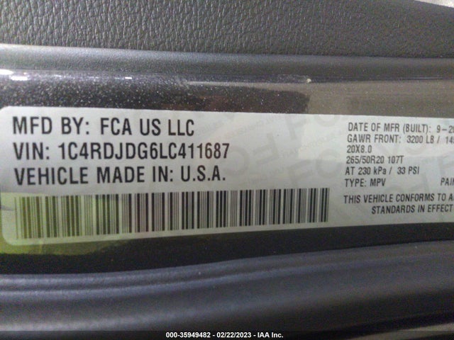 Dodge Durango Gt Plus 2020 1C4RDJDG6LC411687 Image 9