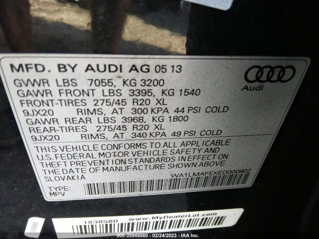 WA1LMAFEXED000902 Audi Q7 3.0l Tdi Premium Plus