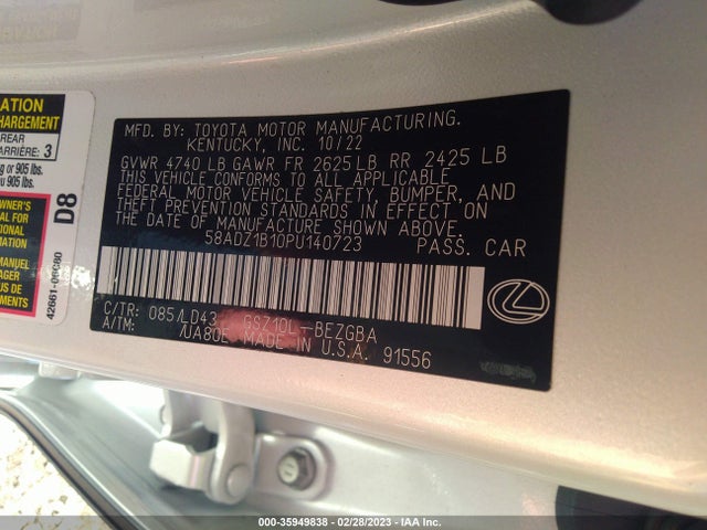 2023 Lexus ES, VIN: 58ADZ1B10PU140723