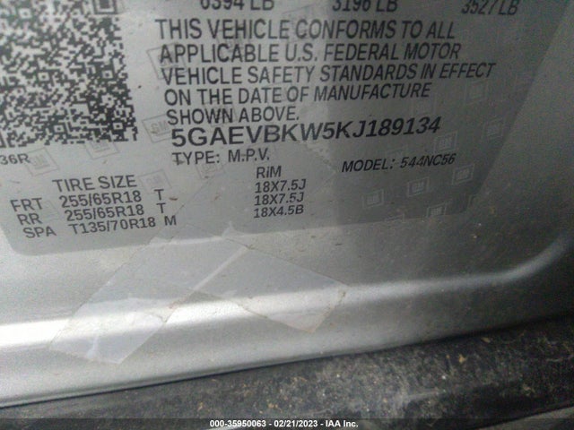 2019 Buick Enclave, VIN: 5GAEVBKW5KJ189134