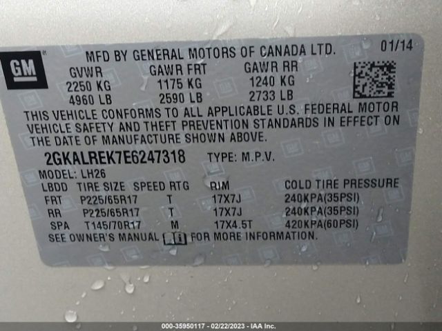 2GKALREK7E6247318 GMC Terrain Sle