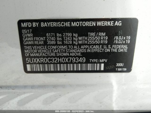 5UXKR0C32H0X79349 BMW X5 Xdrive35i