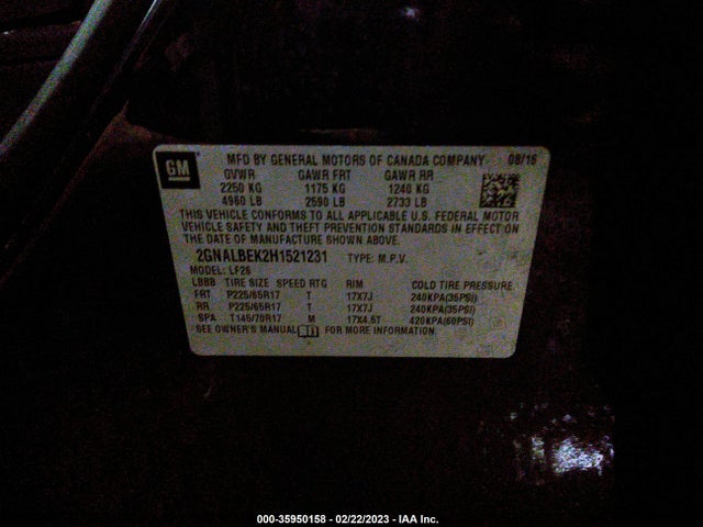 Chevrolet EQUINOX LS 2017 2GNALBEK2H1521231 Image 10