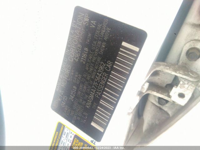 KNAGM4A77F5643962 KIA Optima Lx