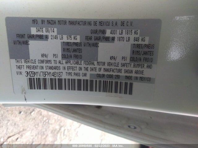 2015 Mazda 3, VIN: 3MZBM1V78FM146187