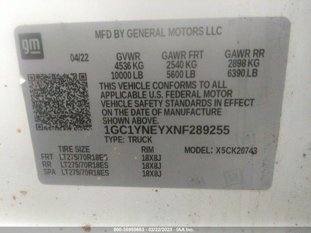 Chevrolet Silverado 2500hd Lt 2022 1GC1YNEYXNF289255 Image 9