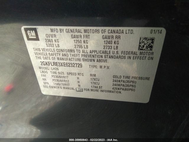 2GKFLRE3XE6232729 GMC Terrain Sle