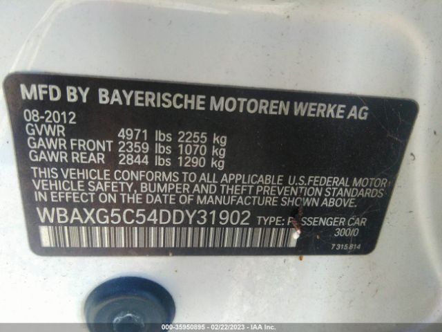 WBAXG5C54DDY31902 BMW 5 Series 528i