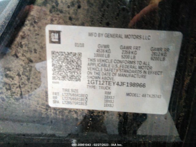 1GT12TEY4JF198966 GMC Sierra 2500hd Slt