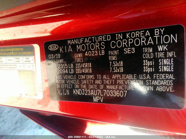 KIA Soul X-line 2020 KNDJ23AU7L7033607 Image 9