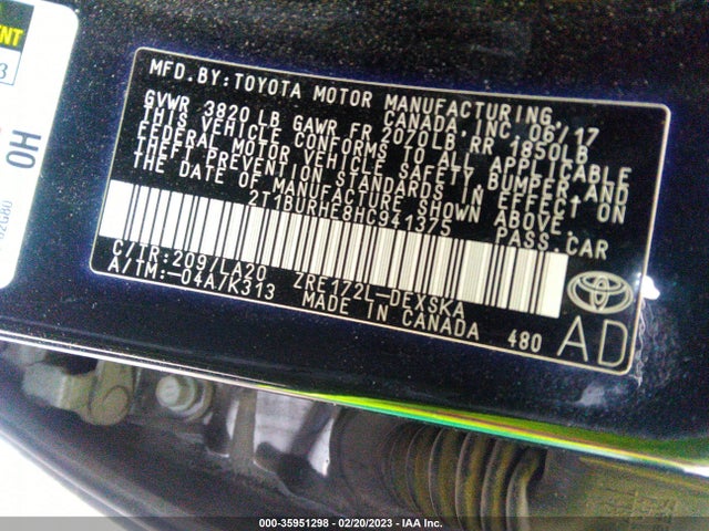 Toyota Corolla Xse 2017 2T1BURHE8HC941375 Image 9