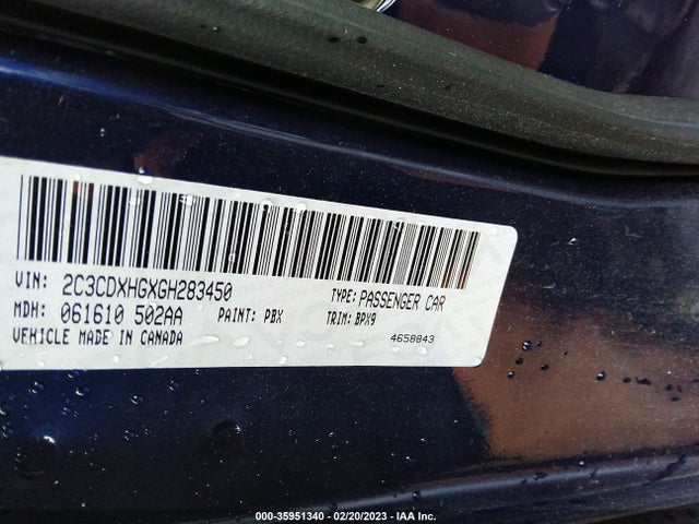 Dodge Charger Sxt 2016 2C3CDXHGXGH283450 Image 9