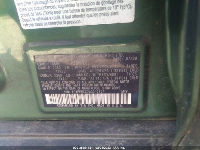 4S4BRBCC2A3317421 Subaru Outback All-weather