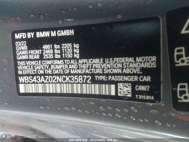 BMW M4 Competition Xdrive 2022 WBS43AZ02NCK35872 Image 9