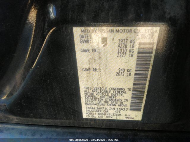 1N4AL3AP7JC281907 Nissan Altima 2.5 Sr
