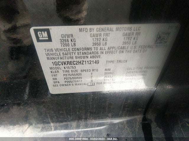 Chevrolet Silverado 1500 Lt 2017 1GCVKREC2HZ112149 Image 10