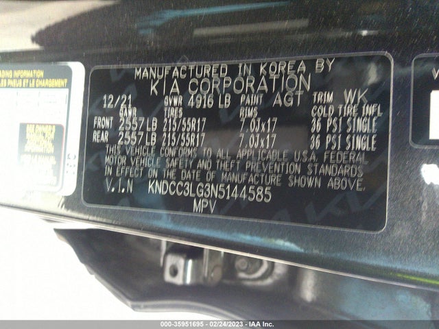 2022 Kia Niro, VIN: KNDCC3LG3N5144585