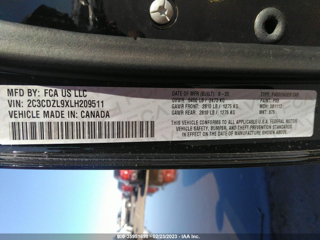 Dodge Challenger Srt Hellcat Redeye 2020 2C3CDZL9XLH209511 Image 9