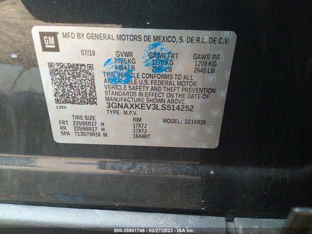 Chevrolet EQUINOX LT 2020 3GNAXKEV3LS514252 Image 10