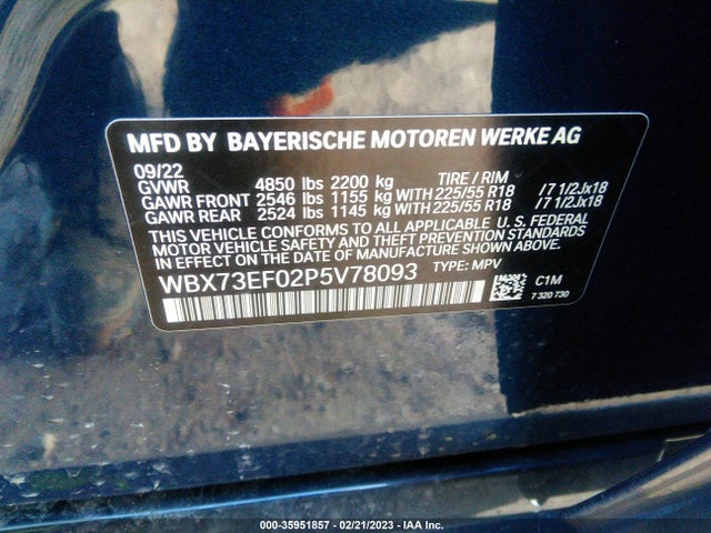 BMW X1 Xdrive28i 2023 аукцион фото