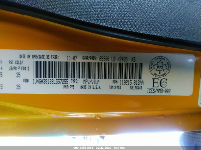 1J4GA39138L557255 Jeep WRANGLER X