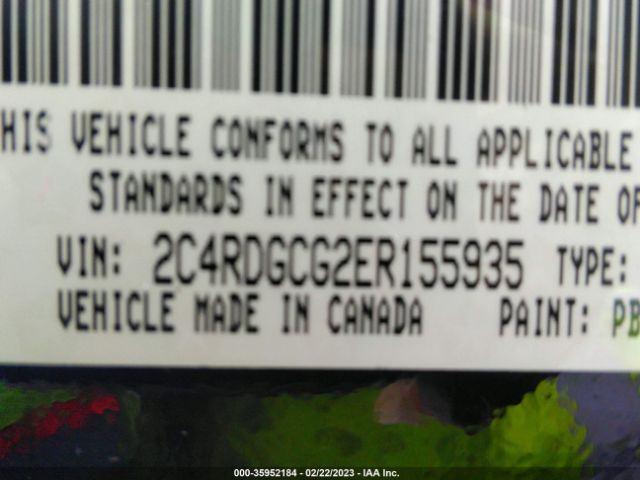2C4RDGCG2ER155935 Dodge Grand Caravan Sxt