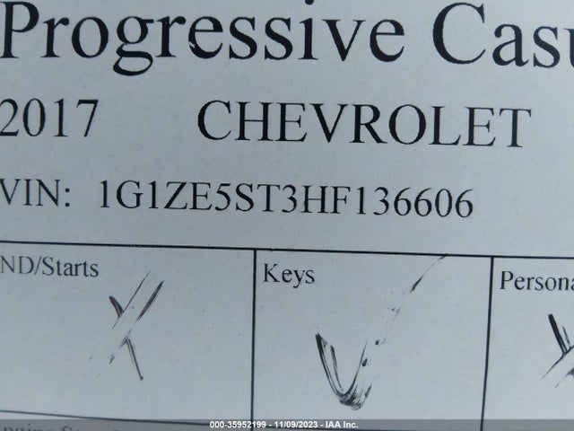 Chevrolet MALIBU LT 2017 1G1ZE5ST3HF136606 Image 9