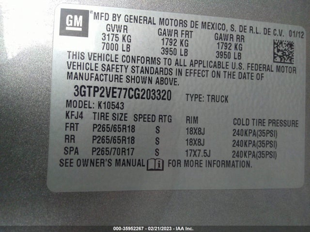 GMC Sierra 1500 Sle 2012 3GTP2VE77CG203320 Image 9