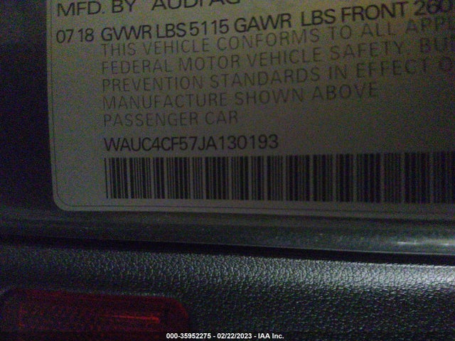 WAUC4CF57JA130193 Audi S5 Sportback Prestige