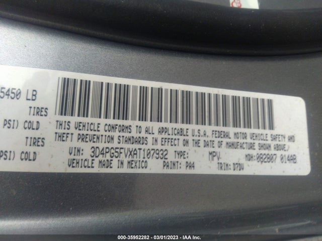 Dodge Journey Sxt 2010 3D4PG5FVXAT107932 Image 10